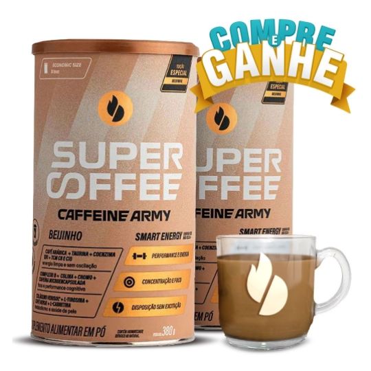 Compre 2un SuperCoffee (380g) - Caffeine Army e Ganhe Xícara